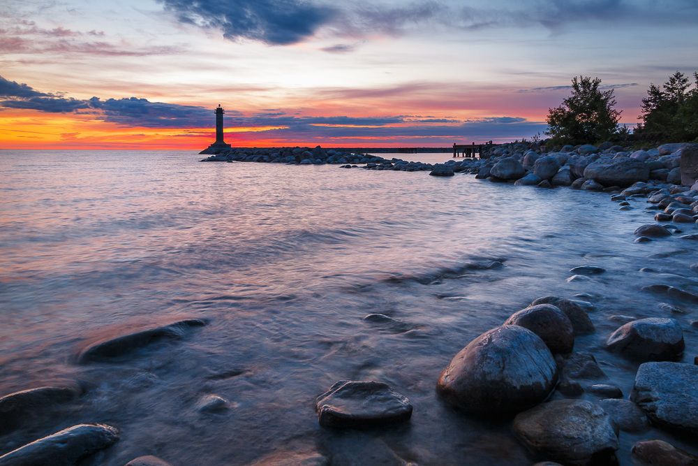 Рассвет на Ладоге.