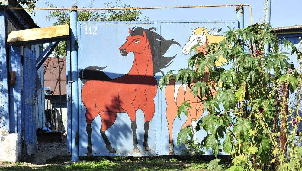 рисунок на воротах