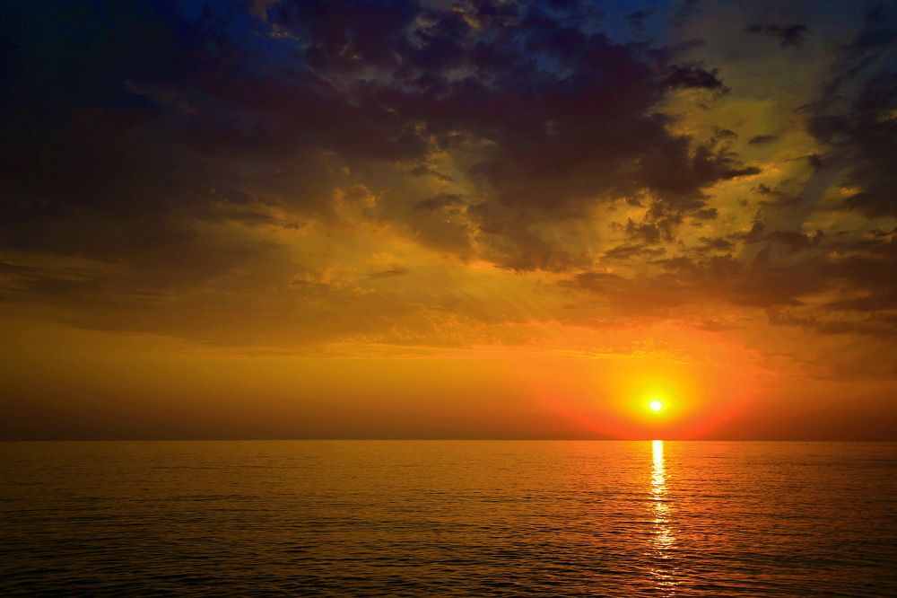 Море. Закат.