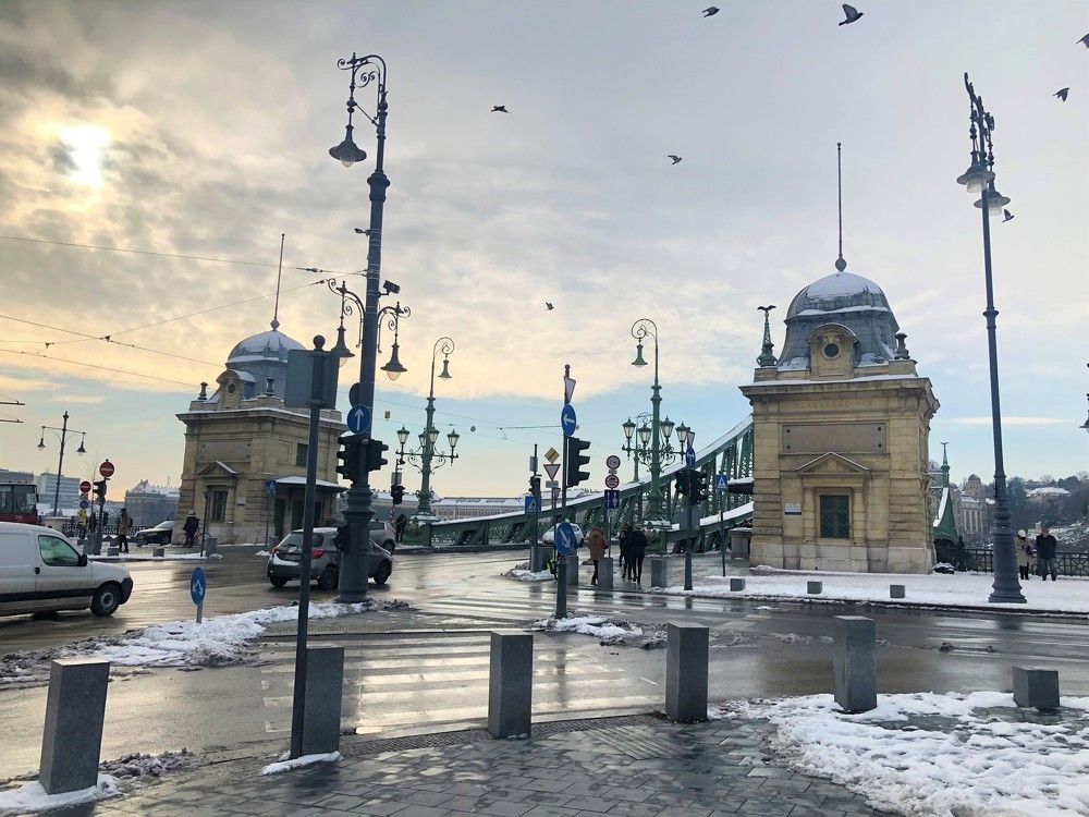 Winter landscape of Budapest