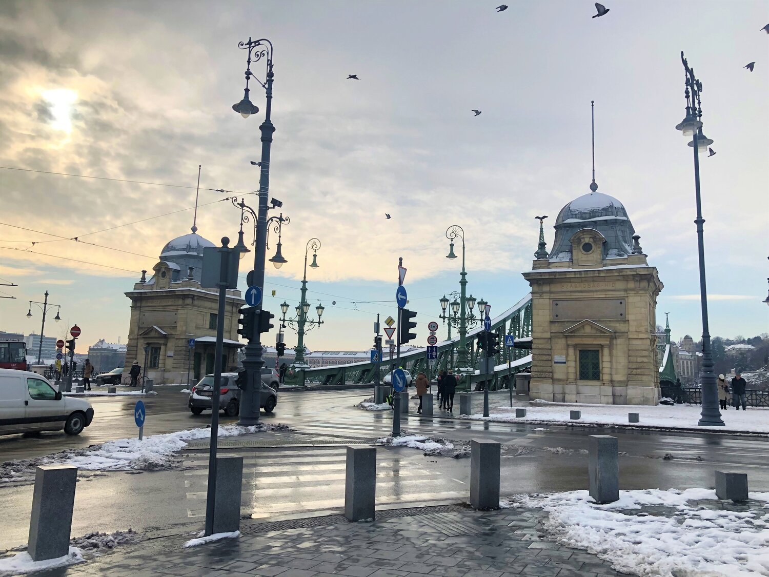 Winter landscape of Budapest