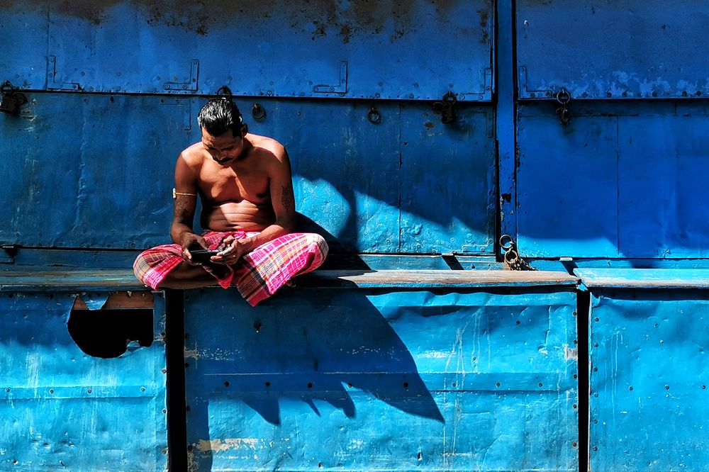 Addicted His Mobile Phone