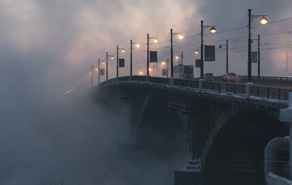Зимний иркутский рассвет