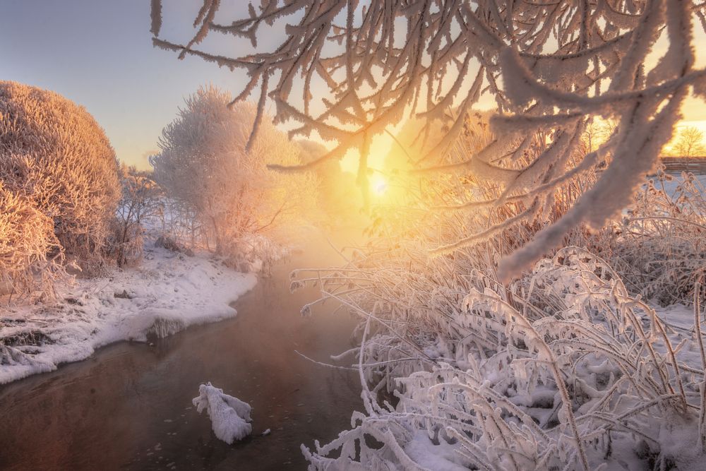 Морозный рассвет...