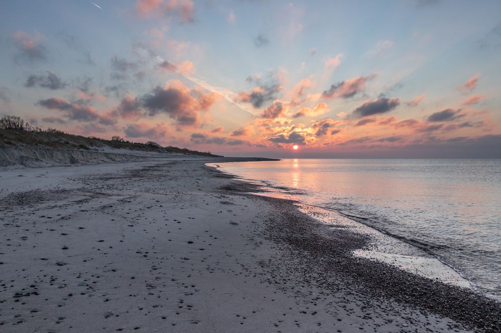 Winter Baltic sunset