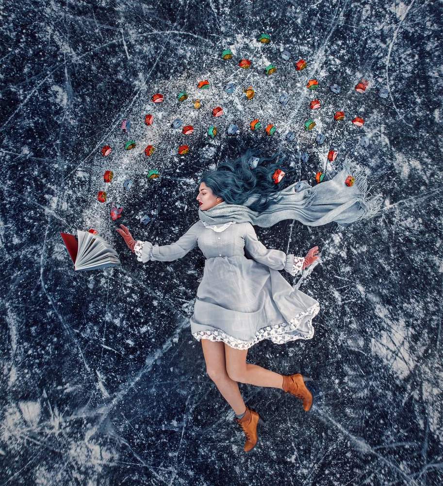 Dutch fishing on ice