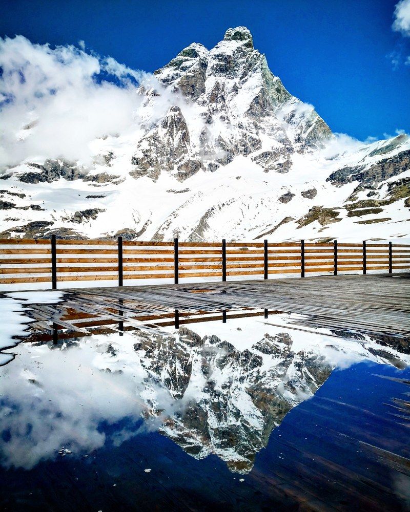 Double winter landscape