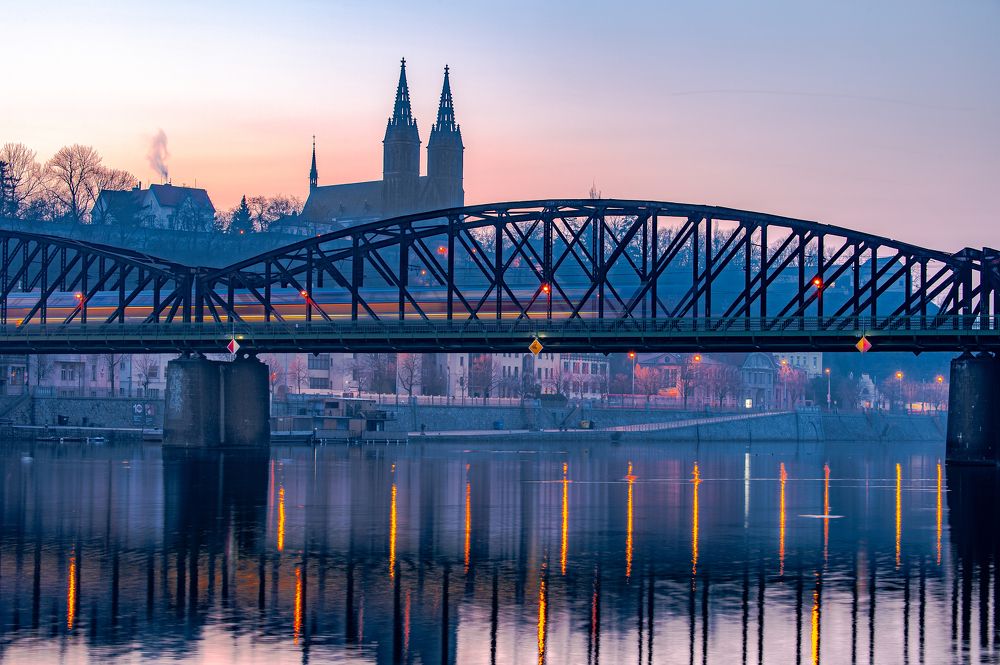 Dawn over the Vltava. Prague