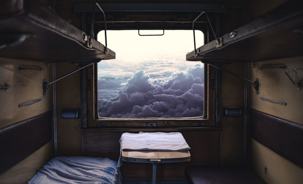 Straight from the Soviet Union we fly through the clouds