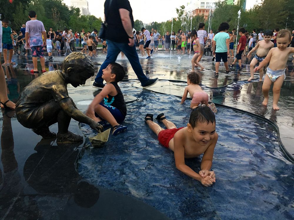 Kids in Shahumyan Park. Yerevan, Armenia