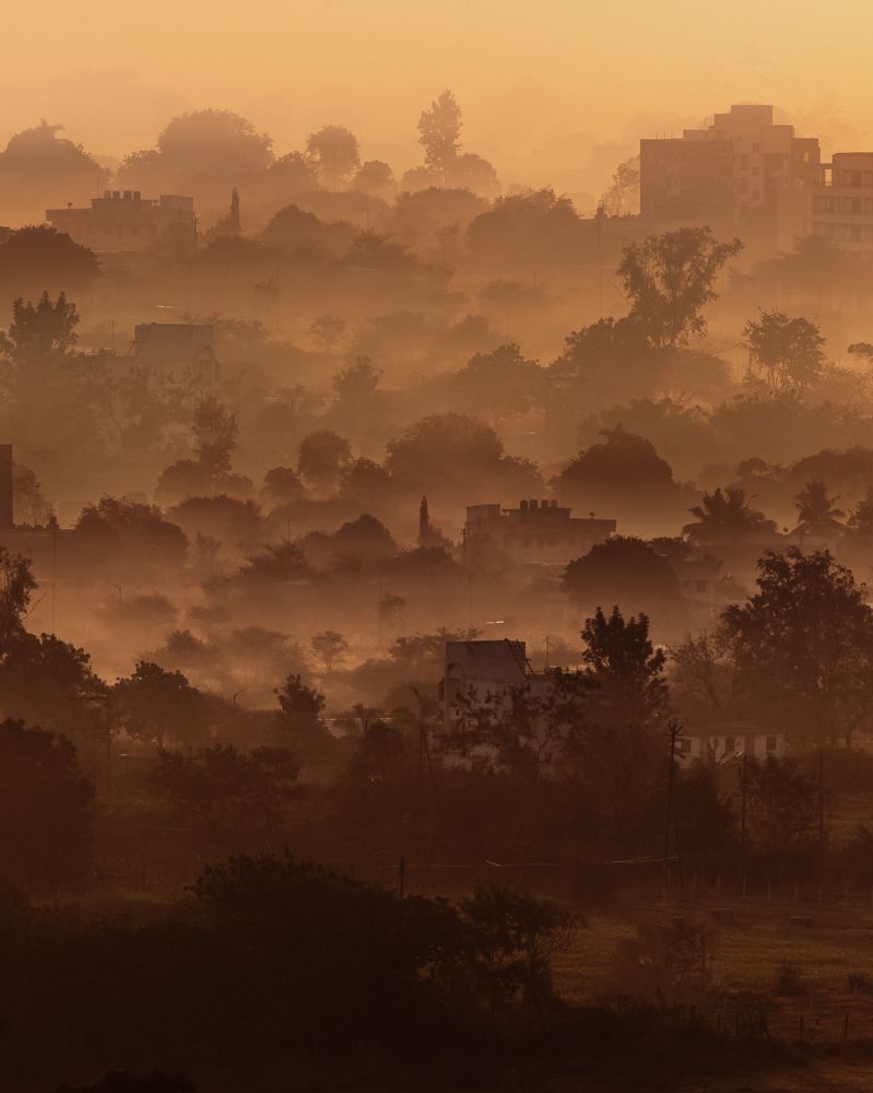 Hazy morning in Nasik