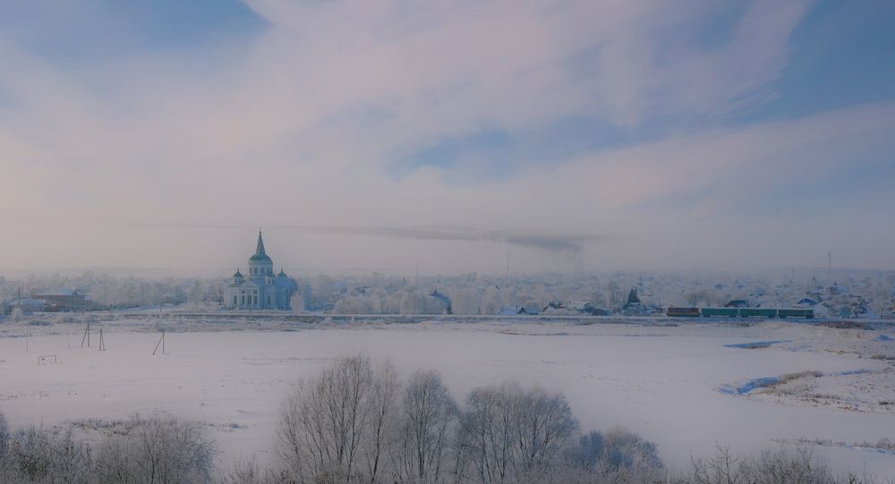 В морозной дымке