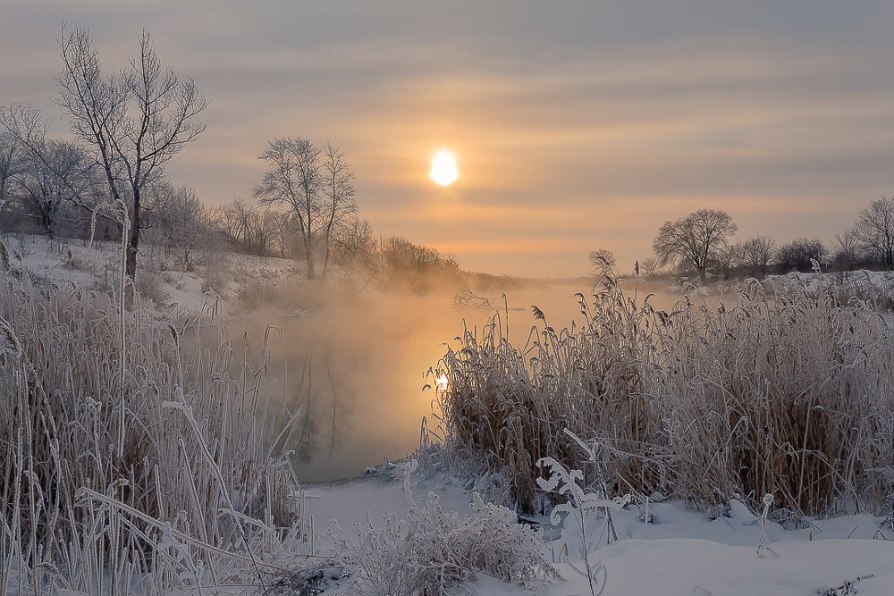 Морозный вечер.