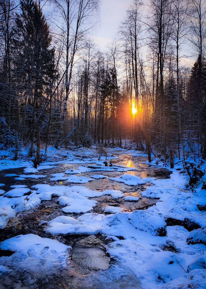 Вечер на реке.