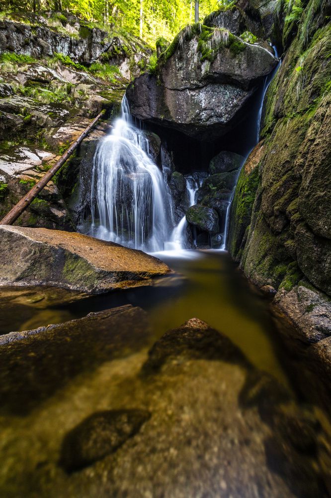 Waterfall in Jizera Mountains, Czech Republic