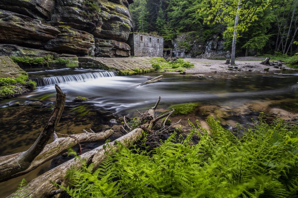 Old mill in the national park Bohemian Switzerland