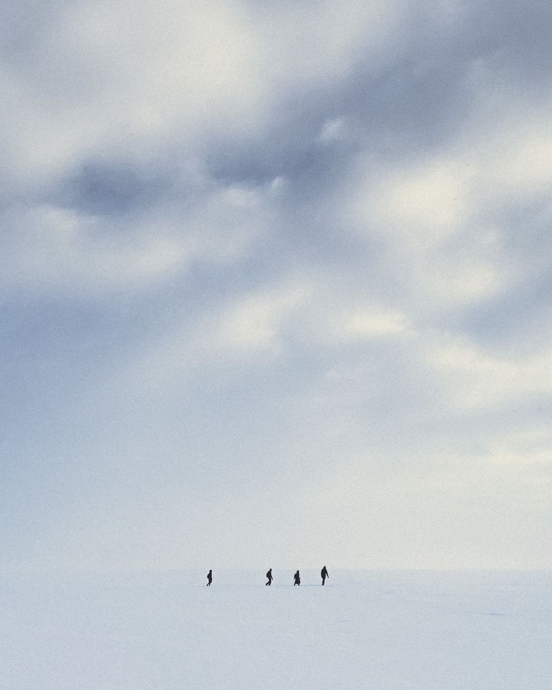 Moving through the snowy expanses