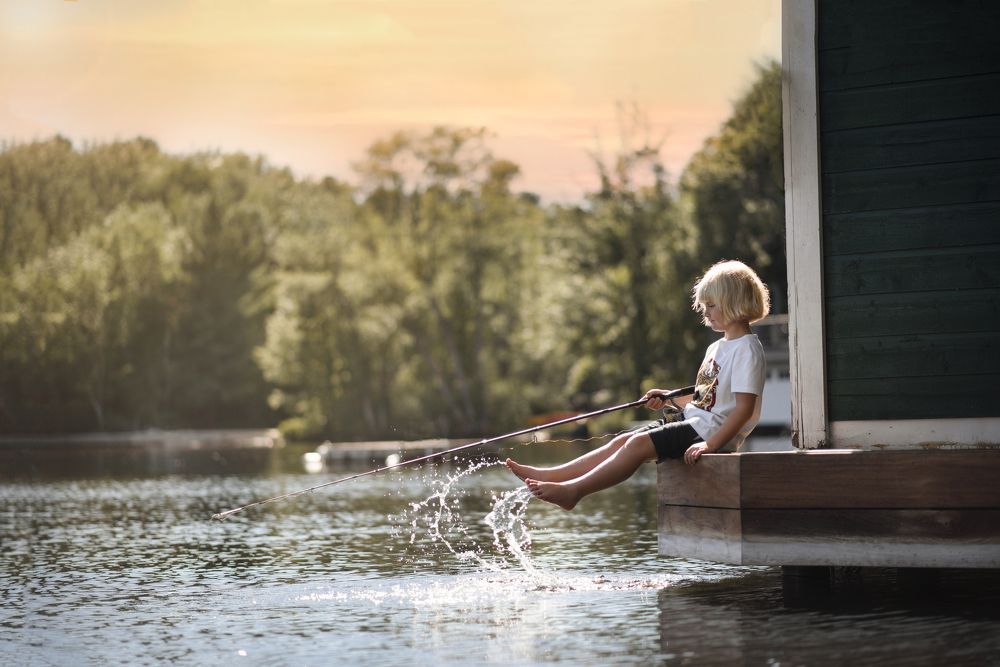 Fishing at the dusk.