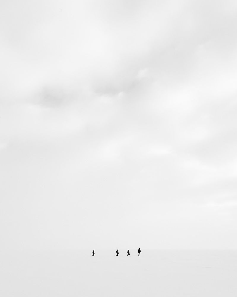 Moving through the snowy expanses