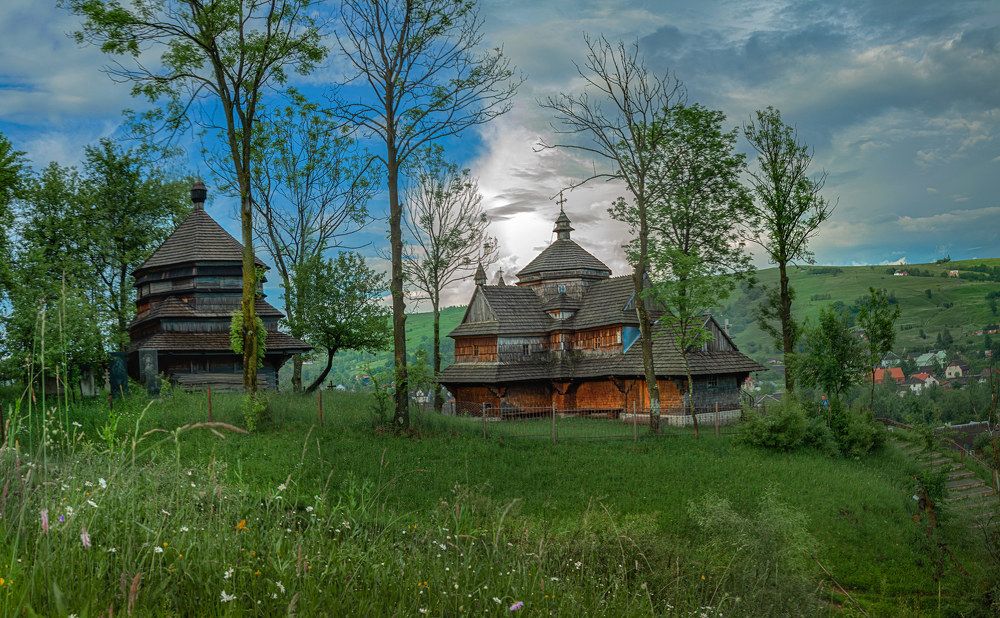 Hutsul Church in Yasinya. Ukraine