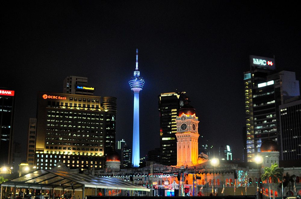 Night view of Kuala Lumpur city