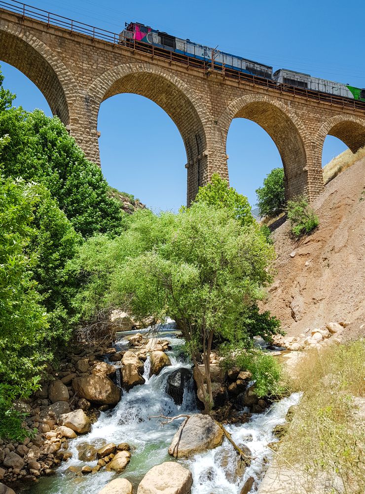 Lorestan Bisheh Waterfall Train Station, Iran