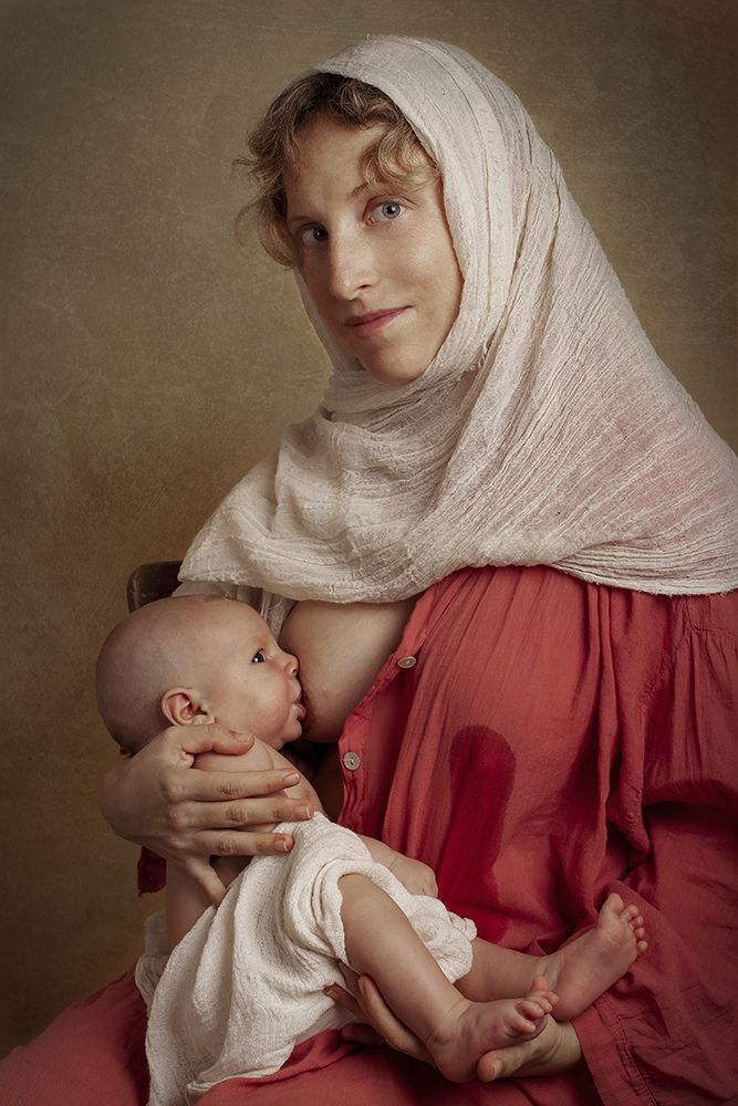 Madonna with baby during lactation