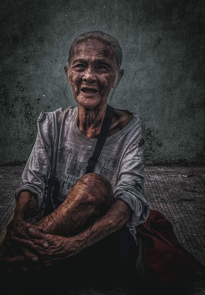 Wrinkled portrait