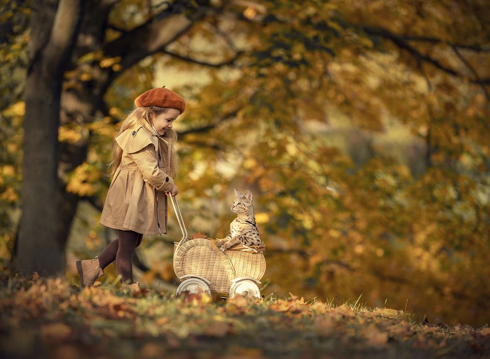 на прогулке