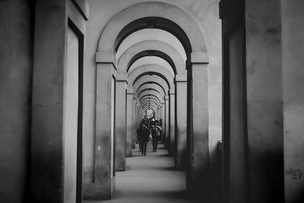 B W sulla strada