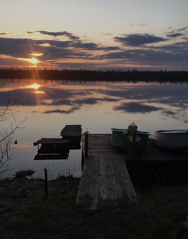 мартовский закат на Волге