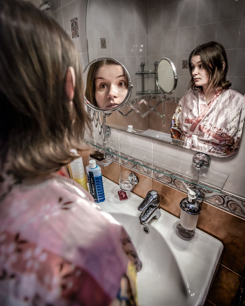 В ванной комнате