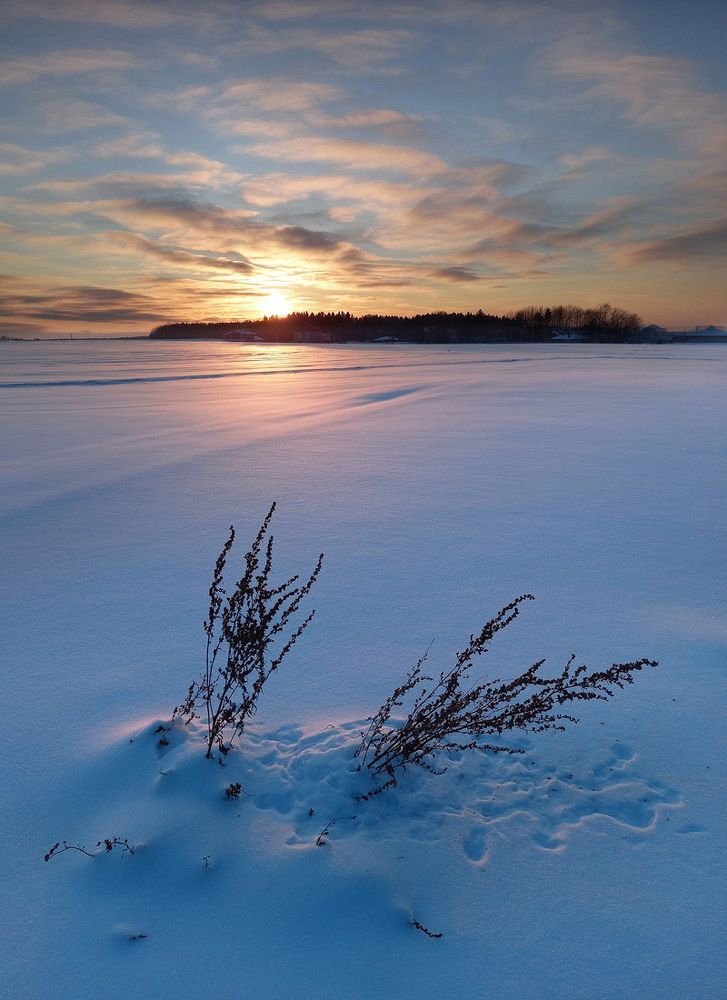 Морозный февральский закат