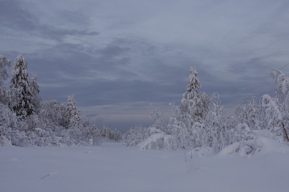 Зима на Урале.