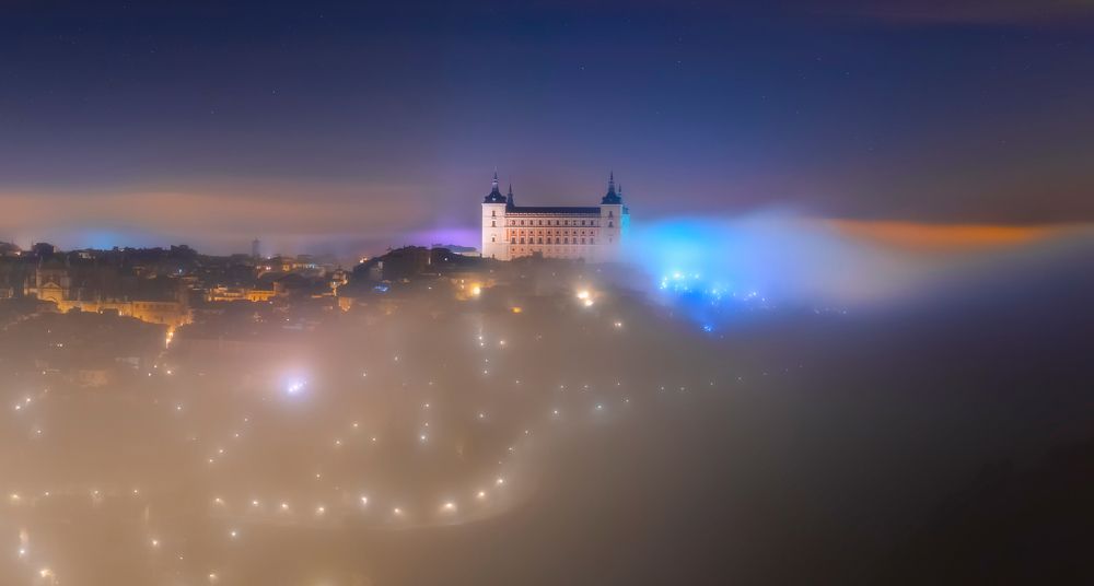 A foggy night under the stars