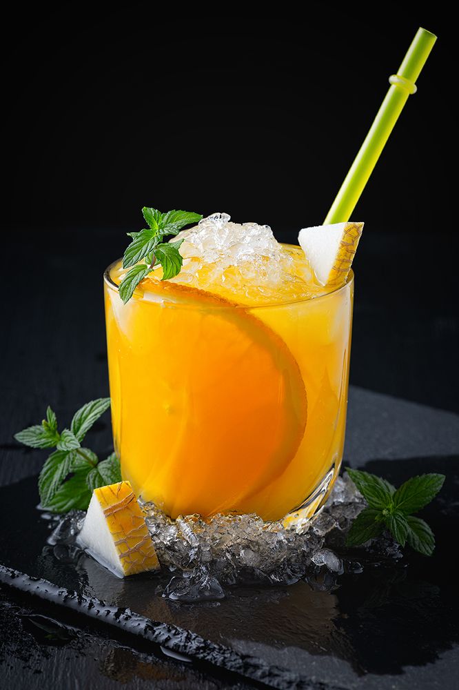 Melon cocktail and orange