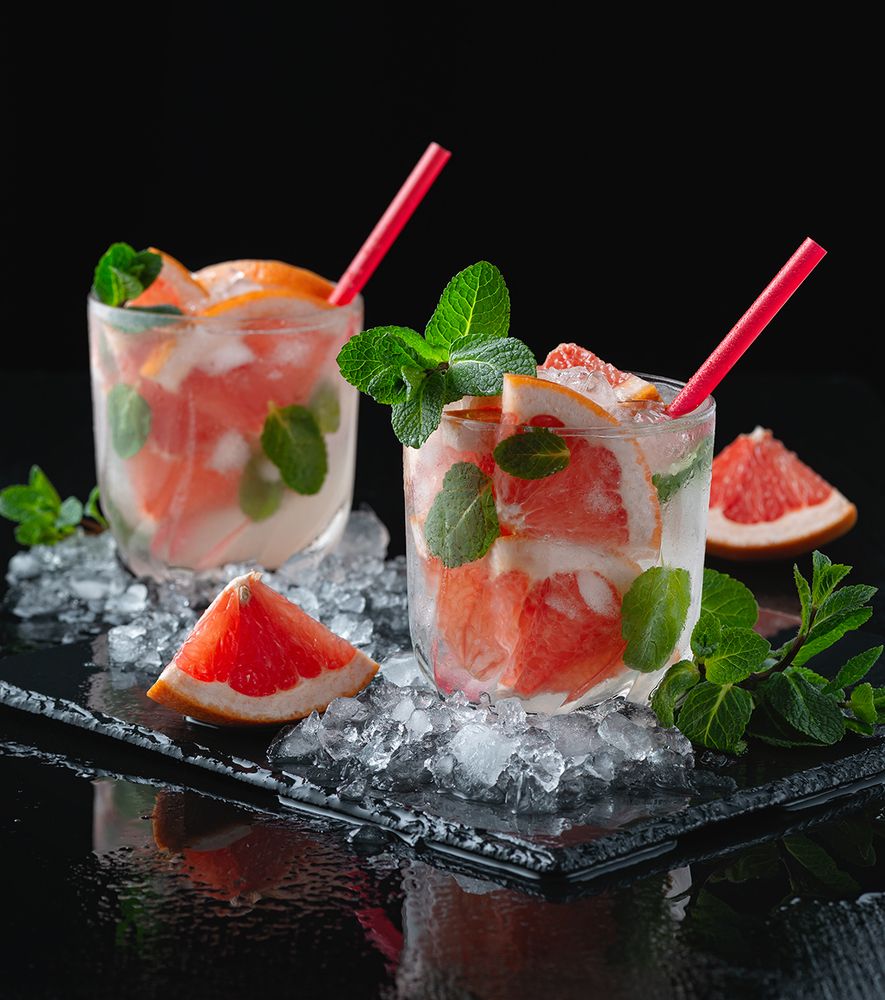 Fresh grapefruit cocktail.