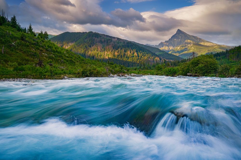 The majestic Kriváň and the wild river Belá