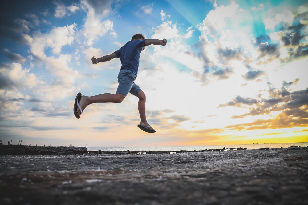 Flight into the sunset