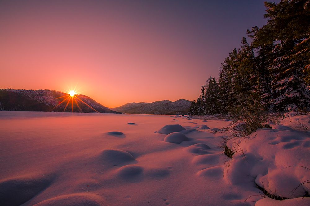 Winter morning. Mongolia