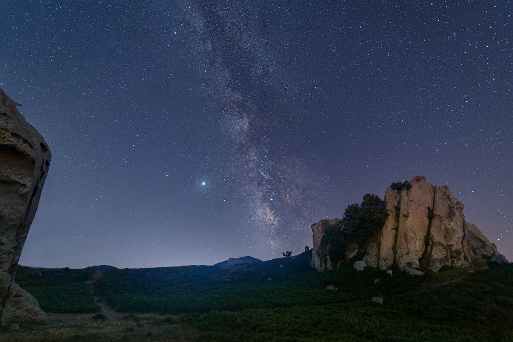 Milky way at the Argimusco