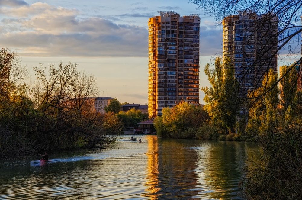Закат над старой Кубанью