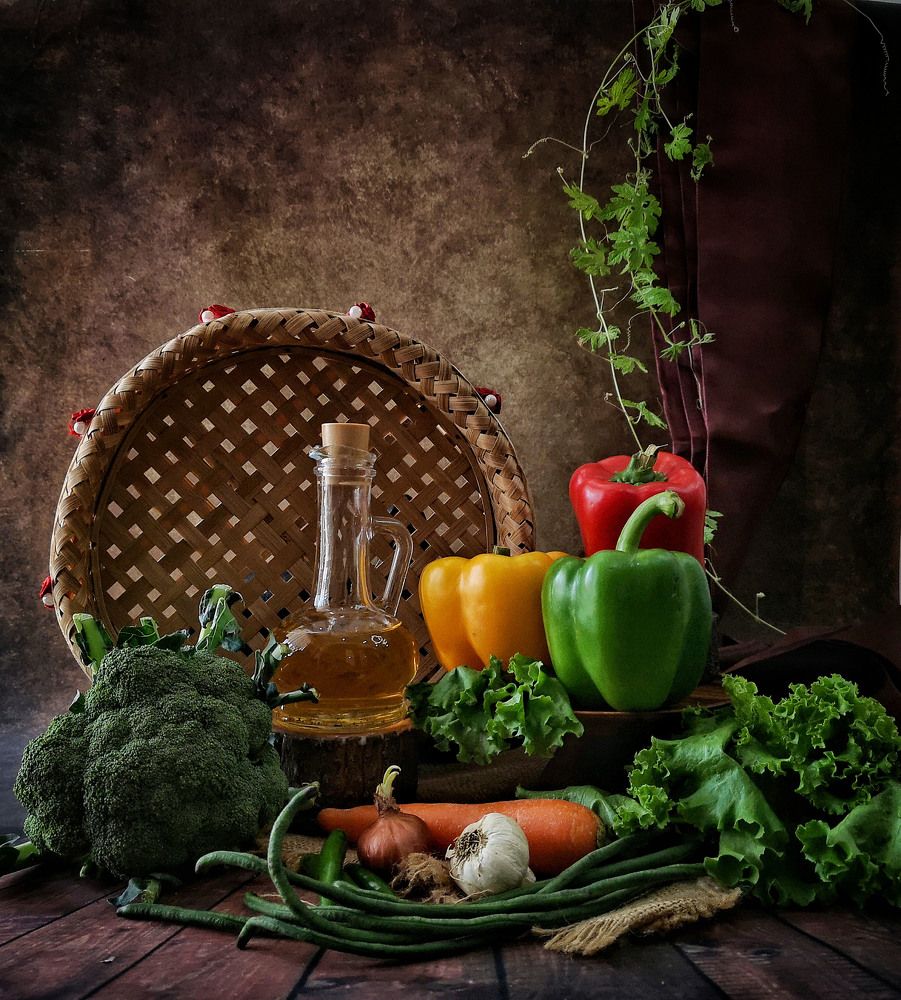 Still life with winter veggies