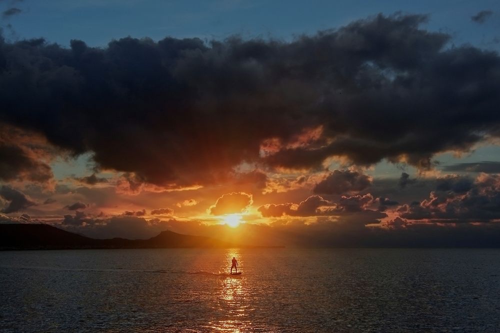 Sunset in Rhodes island Greece