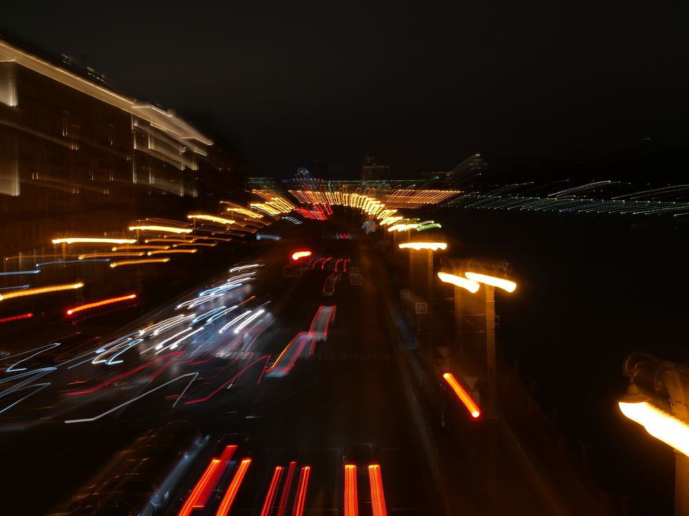 Абстракция движения огней