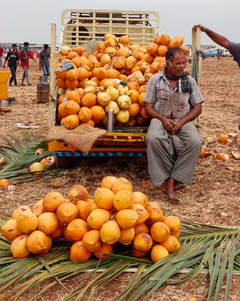 Tender coconut seller