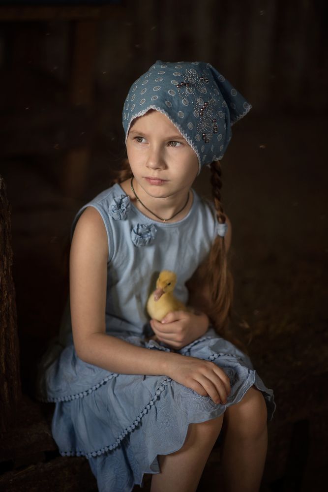 Девочка в курятнике