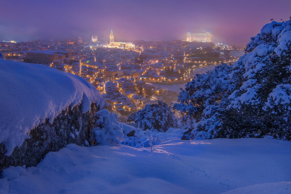 Toletum under the snowy mantle of Filomena