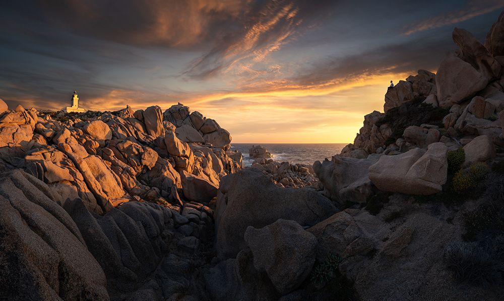 The lighthouse among the rocks