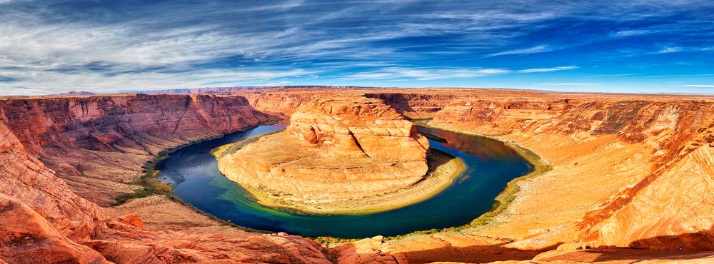 Horse shoe bend, East rim of Grand canyon, Arizona, USA